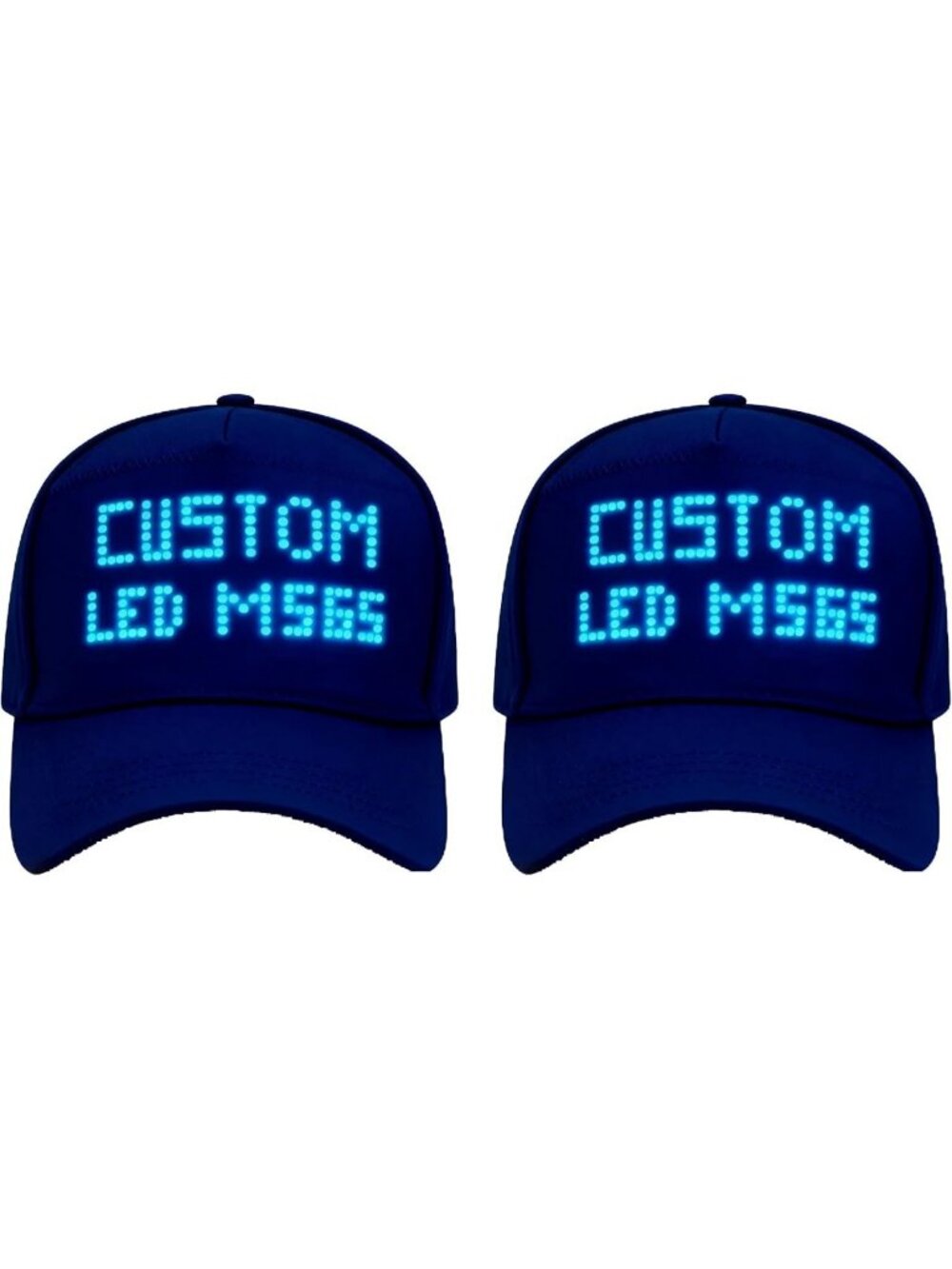 Light Up LED Baseball Cap with Bluetooth, Customizable Scrolling Text Animation